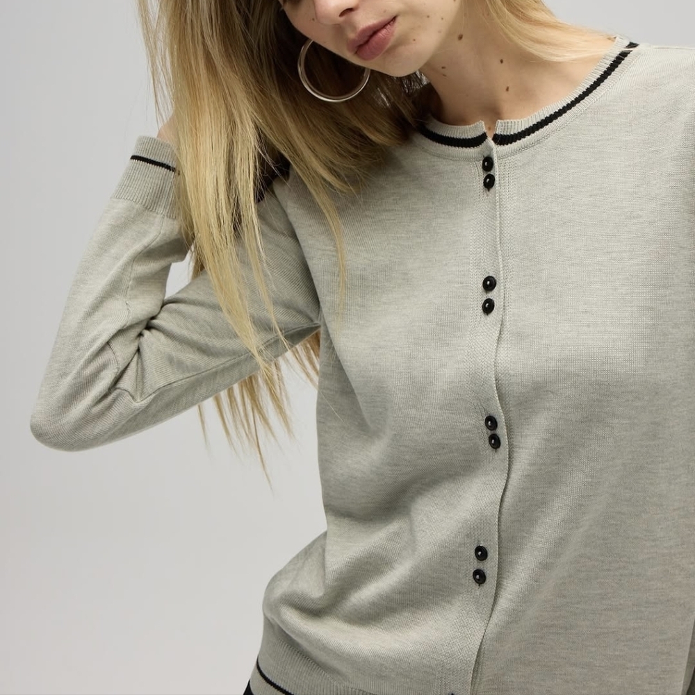 Mendocino 100% CASHMERE Light Green Cardigan Sweater